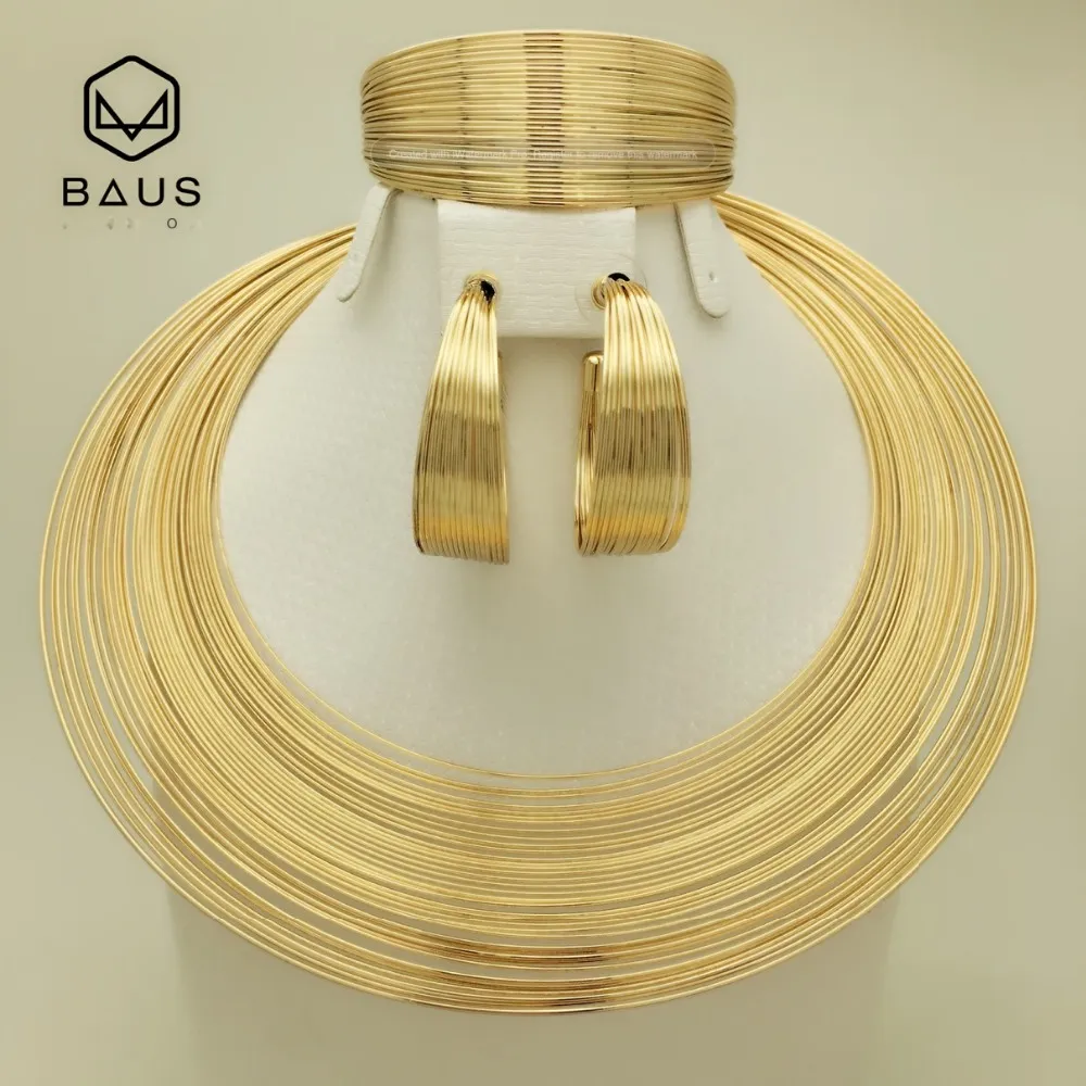 BAUS Eritrea Dubai  arabic gold jewelry Set Ethiopian Gold color Nigerian wedding african  jewelry set ethiopian