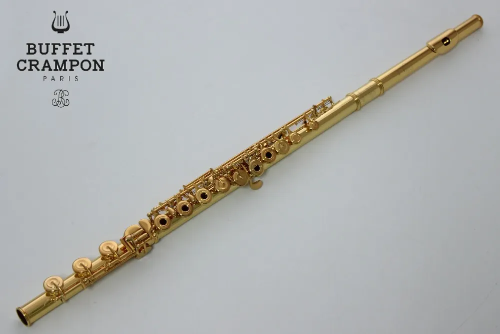 New Buffet SERIRSII Brand Flute 17 Holes C Tone Open Gold Plated Flute Cupronickel Musical Instruments With Case Cleaning Cloth