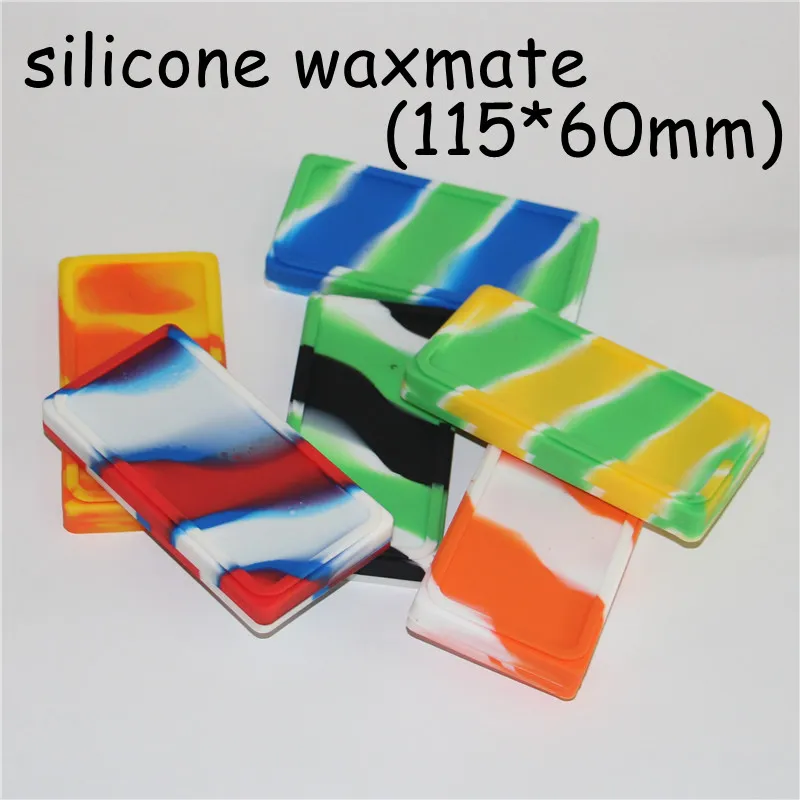 silicone oil waxmate container jars dab wax flat waxmate square container large food grade silicon dry herb dabber box tool9779774