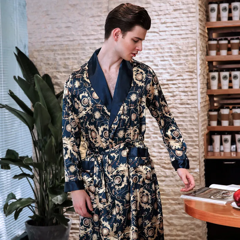 Mens Luxury Dressing Gowns | Brocade Silk Baturina Homewear