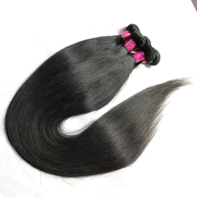 Fastyle largo recto brasileño virgen cabello humano tejido 28 30 32 34 36 38 40 pulgadas paquetes de cabello humano extensiones de cabello Remy