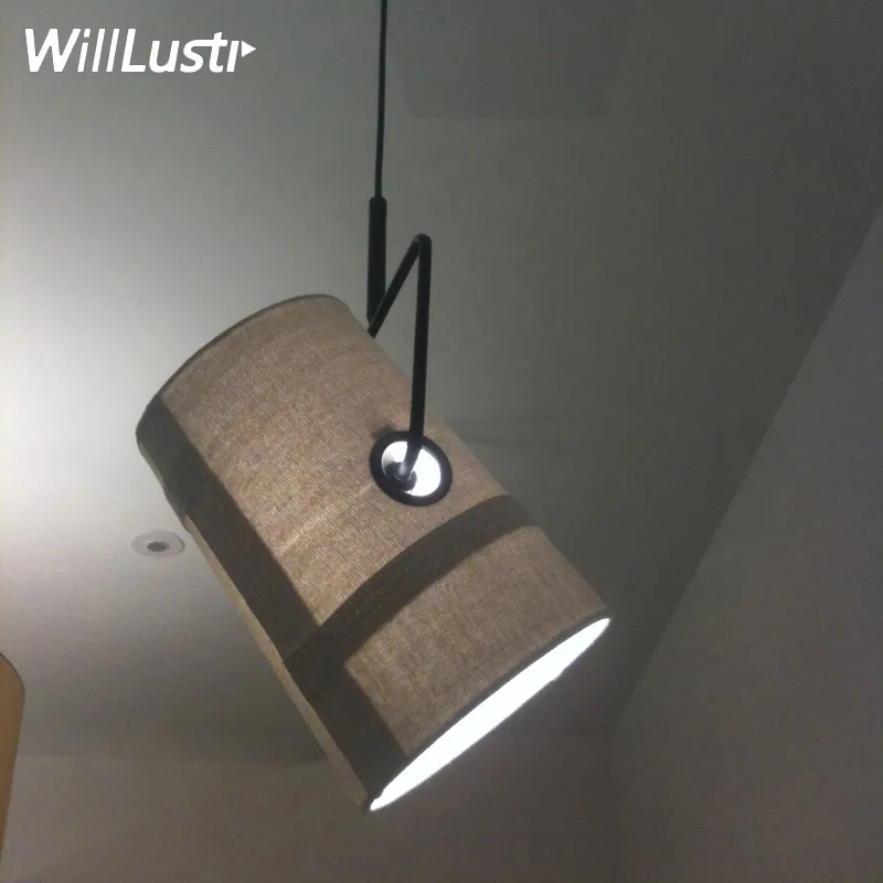 Modern gaffelhängande lampa suspenderad ljus 360 graders roterbar studiebutik Hem Restaurang Hotellrum Bedside Ljusfjädring Belysning