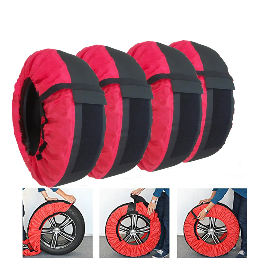 30 인치 타이어 토트 커버 조절 가능한 방수 예비 계절 타이어 보관 가방 자동차 오프 트럭 타이어 Totes287f