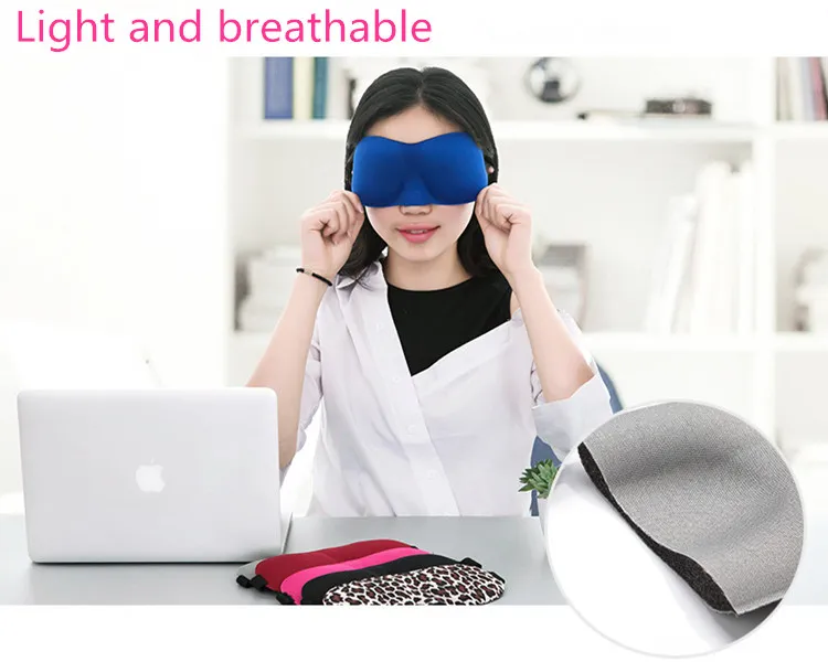 Gratuit DHL Dropshipping 3D Eye Aid Masque Voyage Sommeil Repos Eye Shade Cover Shade Sleeping Eye Mask 7 Couleurs