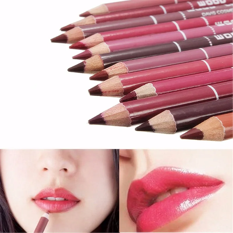 Crayon à lèvres en bois professionnel, cosmétique, imperméable, charmant, crayon doux, maquillage, vente en gros, livraison gratuite, offre spéciale