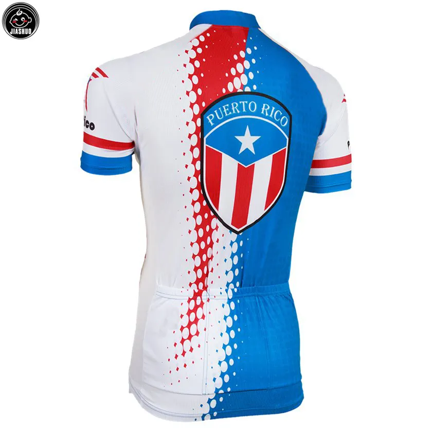 NOVA Puerto Rico EUA estrada mtb RACING Equipe Bike Pro Ciclismo Jersey / Camisas Tops Roupas de Respirar o Ar JIASHUO