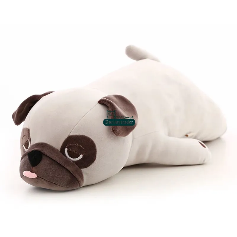 Nouveau mignon doux Animal carlin en peluche grand peluche Anime pékinois poupée animaux chien pour enfants cadeau décoration 75 cm 90 cm DY50051