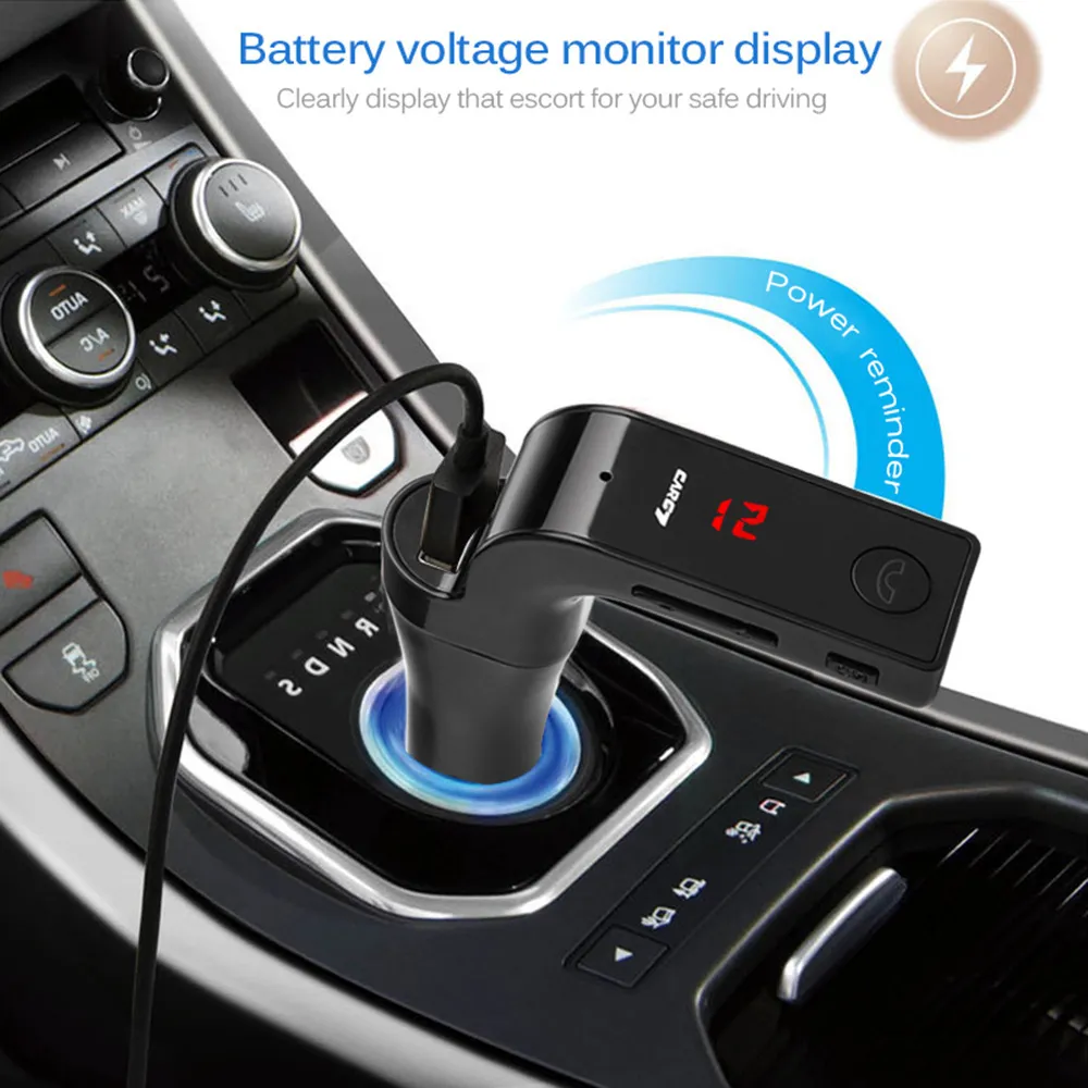 Не оригинальный автомобиль G7 Bluetooth автомобильный комплект громкой связи FM-передатчик радио MP3-плеер USB зарядное устройство AUX TF карты слоты беспроводной универсальный 30 шт./
