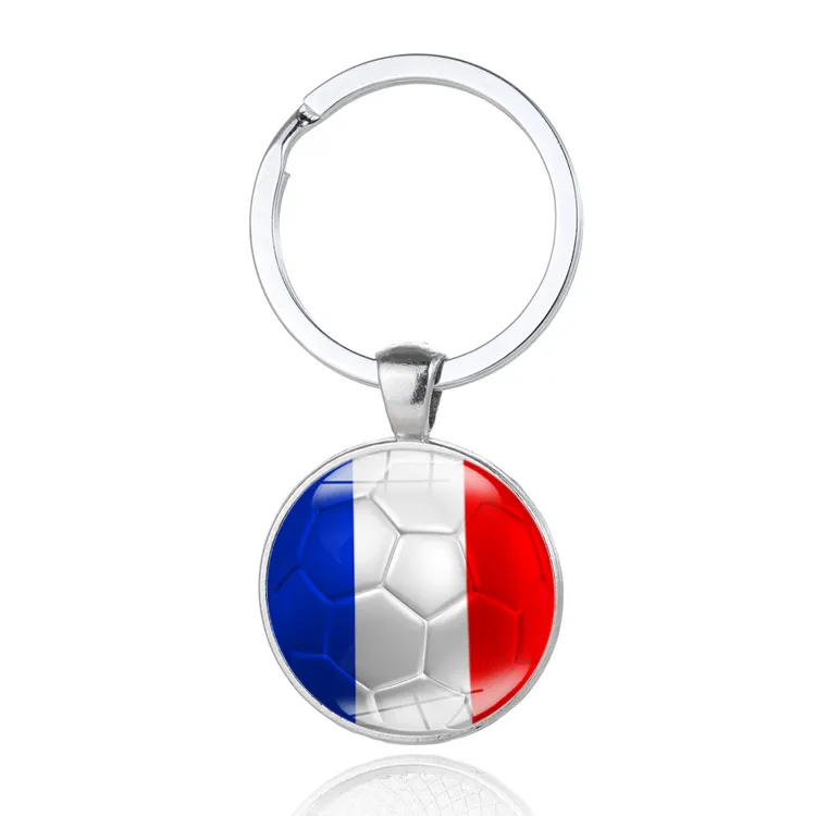 2018 Ryssland World Cup Fotboll Nyckelringar Key Ring 32 Länder Peru Sverige Tunisien Senegal Soccer Key Chains Souvenir fotboll