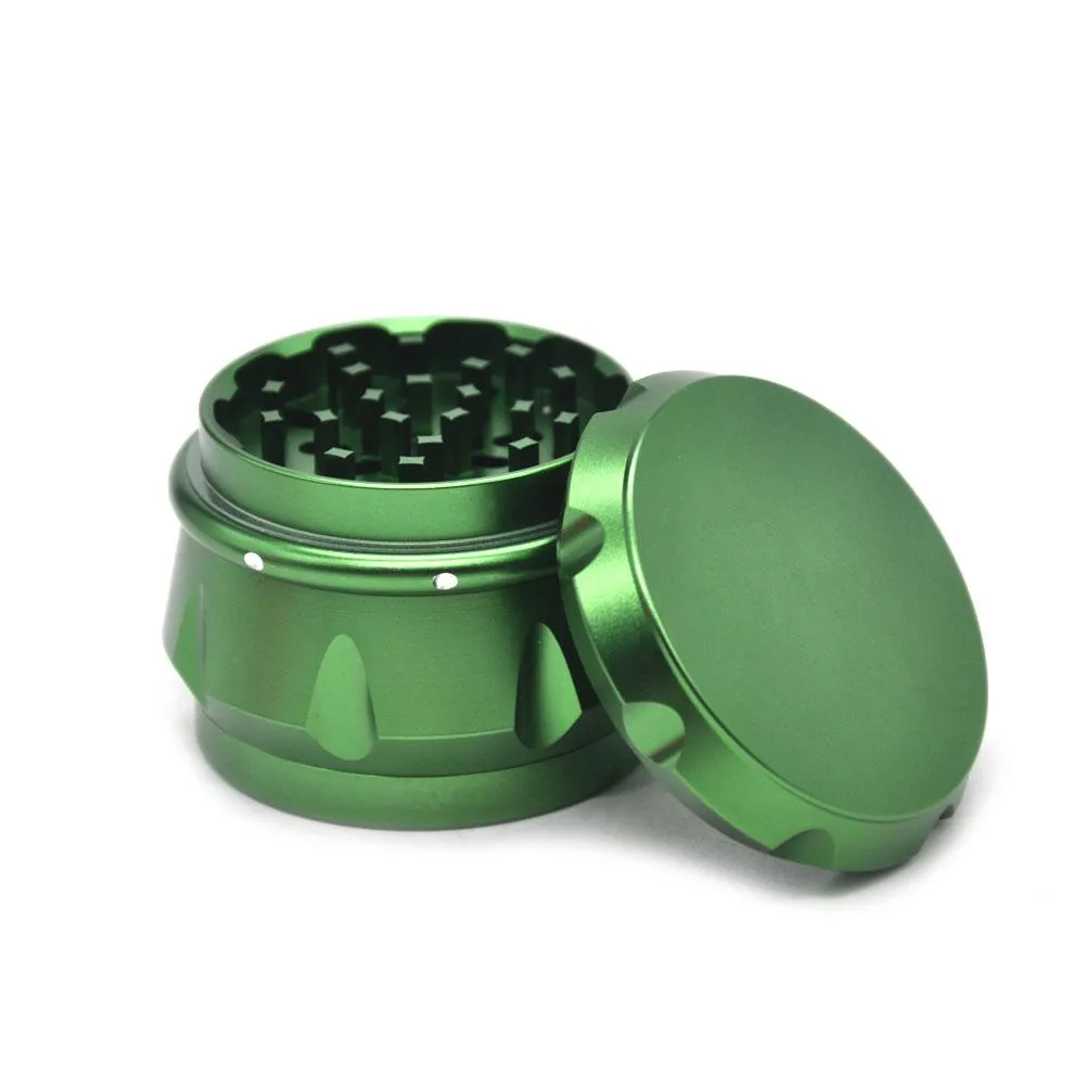 Honeypuff High Quality 4 delar Aluminium Rökning Grinder Crusher Dia 56mm Tobacco Herb Grinder med förvaringsfodral cigaretttillbehör