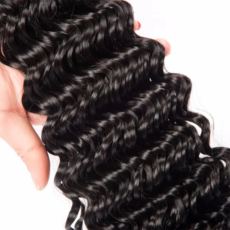 Capelli umani brasiliani 3 pacchi Estensioni dei capelli ricci ondulati profondi Capelli vergini indiani malesi peruviani 95100gpiece6332046