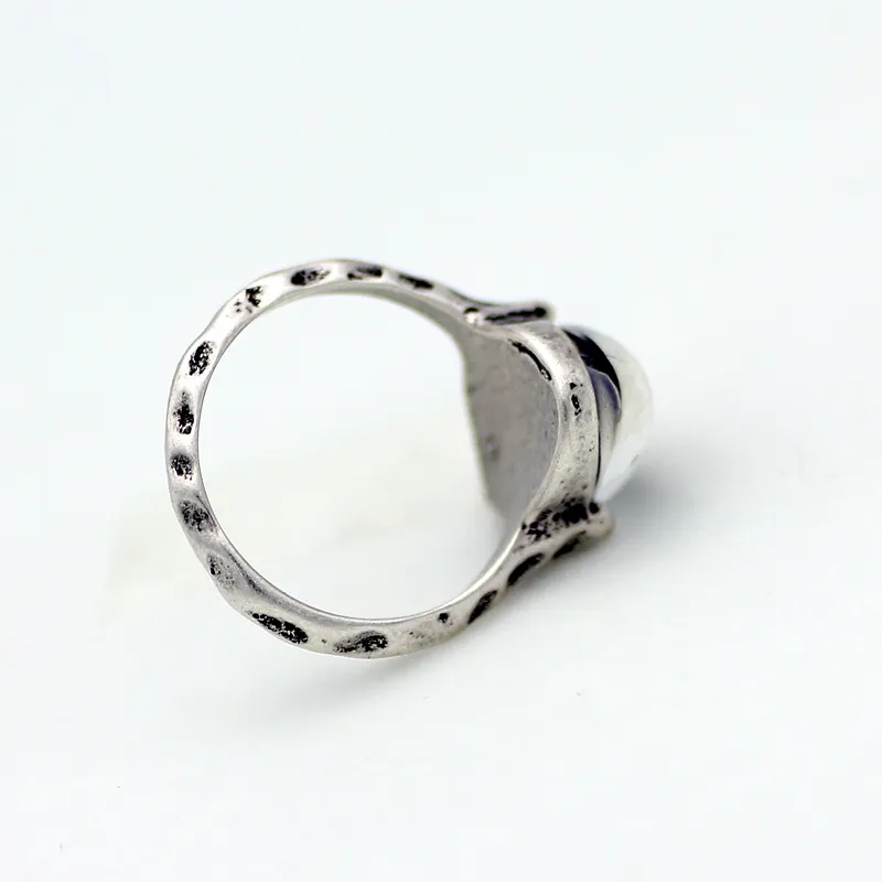 Cadeau femme changement de couleur bague bohême rétro émotion sentiment antique argent plaqué humeur anneaux MJ-RS050