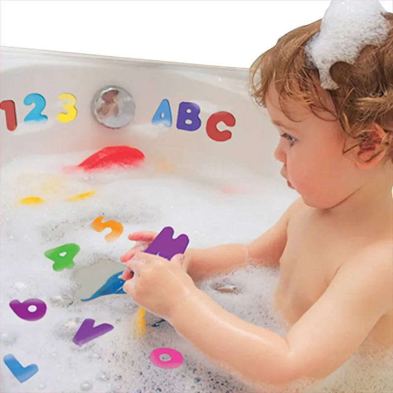 새로운 물 목욕 영숫자 붙여 넣기 교육 장난감 아이들을위한 목욕 장난감 아기 아이들은 재미있는 게임 장난감 학습