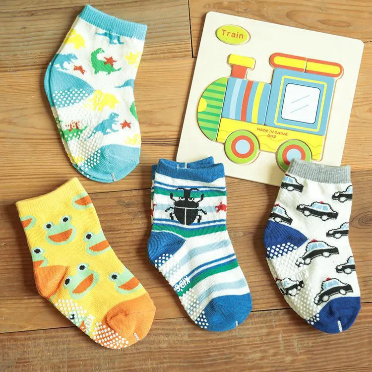 12 style cotton Baby socks rubber slip-resistant floor socks cartoon small kid socks 1--3 baby b901