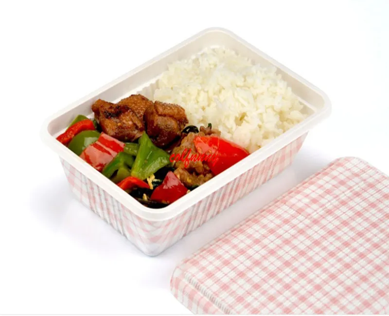 Creative Wood Grain Design Disposable Food Container Snack Packing Boxes Microwaveable PP Bento Box F051406