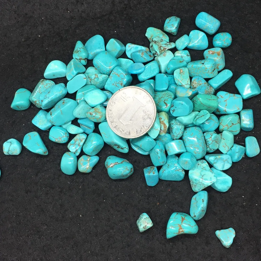 DingSheng Doğal Yeşil Turkuaz Çakıl Kristal Yeşim Kuvars Eskitme Taş Okyanus Mineraller Cips Hediye Deco Için