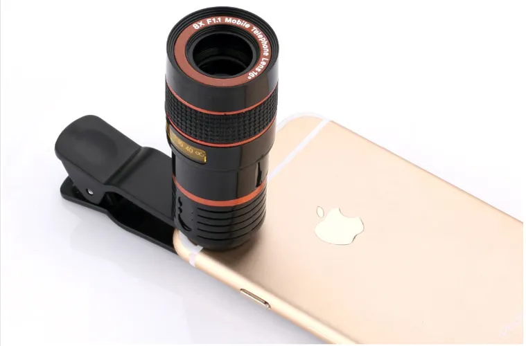 Clip On 12x Optical Zoom HD Telescope Portable Telephoto Camera Lens For iPhone Samsung Huawei Universal Mobile Phone