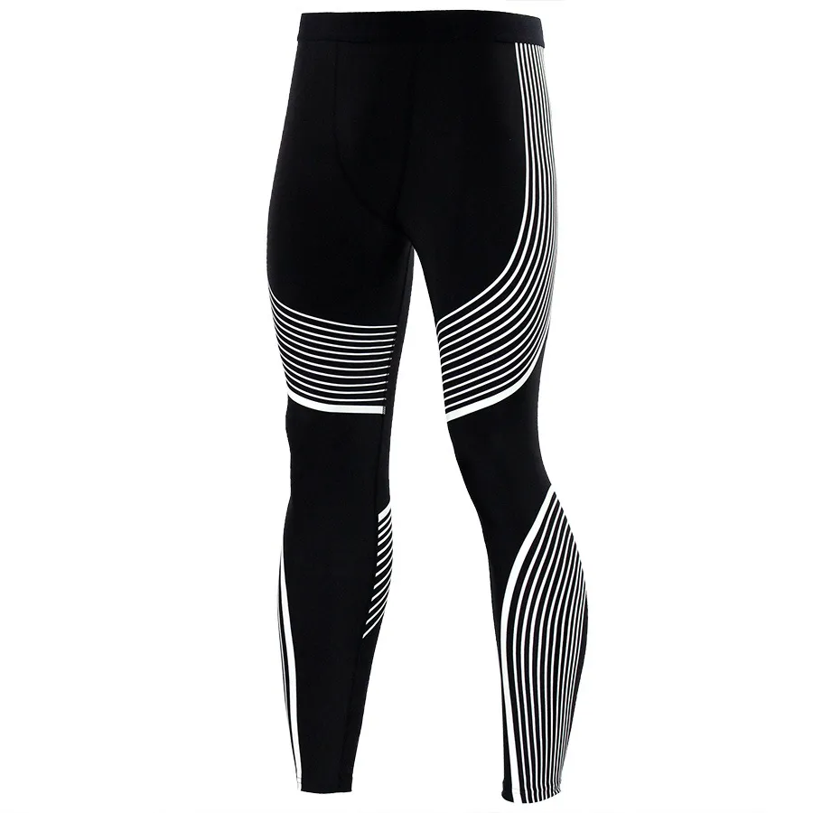 Venda por atacado-compressivo collory line design calças longas fitness leggings homens magro fit desgaste desgaste exercício fisiculturismo calças