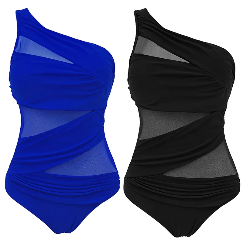 2018 Plus Size Push Up Monokini Strapless One Piece Swimsuit For Women
