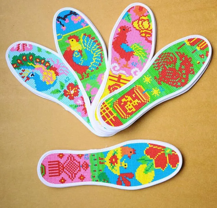 Fashion Manual embroidery insoles outdoor sport insole Cartoon cotton foot treatment shoe pads national hand-make Insoles
