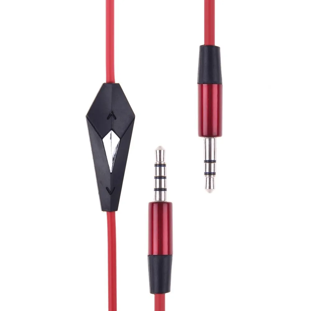 Câble de conversation de commande rouge, 1.2m, 3.5MM, câble Aux pour écouteurs Mixr, câble de remplacement pour micro, télécommande