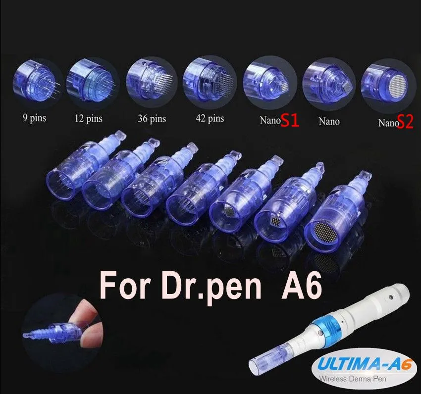 Dermapen MicroNeedle充電式Dermastamp Dr Pen Ultima A6のための1/3/7/9/36
