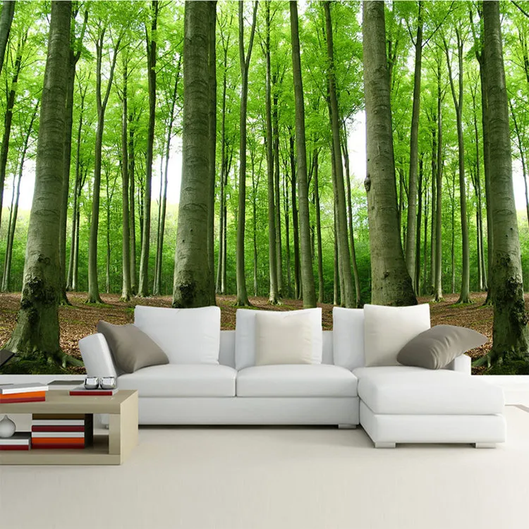 Benutzerdefinierte Wandbild Tapete 3D Wald Natürliche Landschaft Wald Landschaft Tapete Schlafzimmer Wohnzimmer Sofa Hintergrund Dekor Tapete