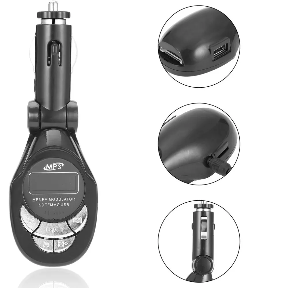 Hot Fashion BlacK Auto Car MP3 Player Wireless FM Transmitter Modulator