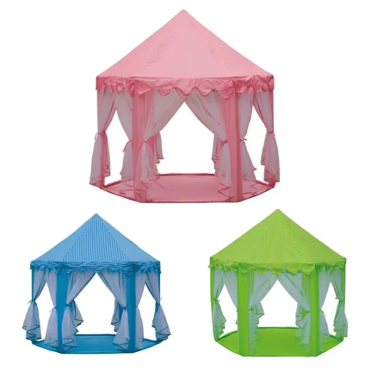 Ins Children Portable Toy Tents Princess Castle Play Game Tent Activity Fairy House Fun Indoor Outdoor Sport Playhouse Toy Kids Gifts