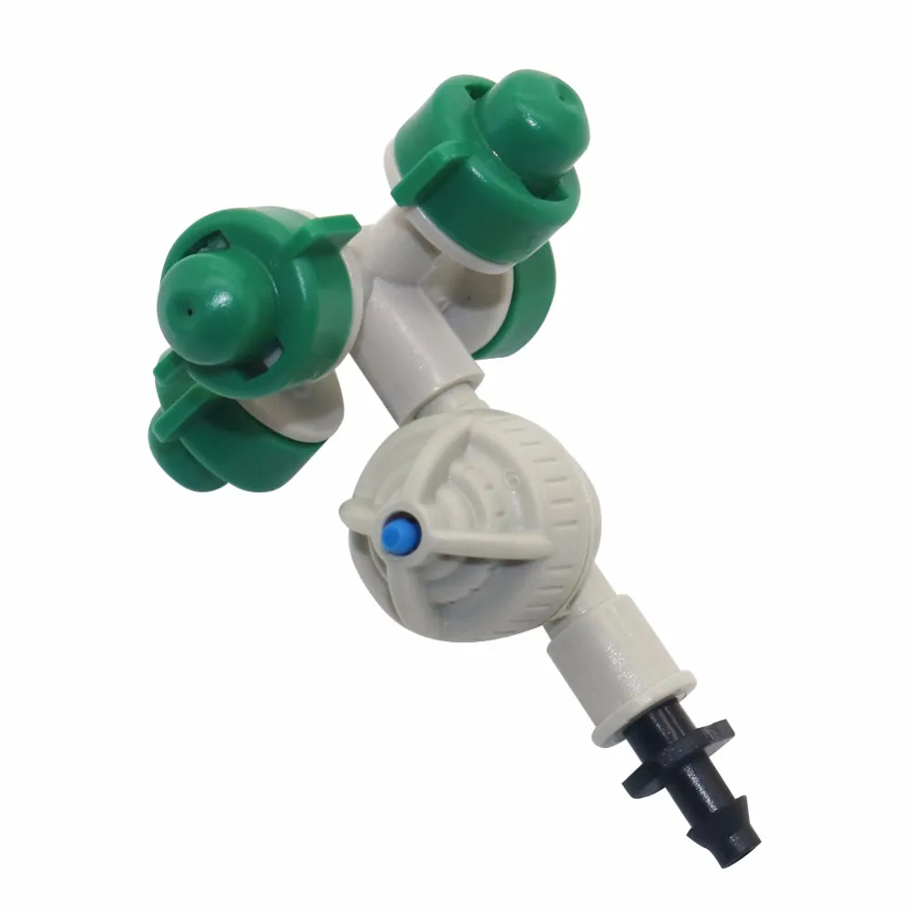 5 Defina Micro Water Spray Spray Spray Atomização Bocal de estufa de estufa Sistema de irrigação acessórios anti-dRip 1/4 '' Conector Barb
