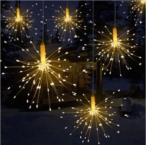 DIY Outdoor Waterdichte Kerst LED String Lights Firework Batterij Operated Decoratieve Fee Lights for Garland Patio Wedding