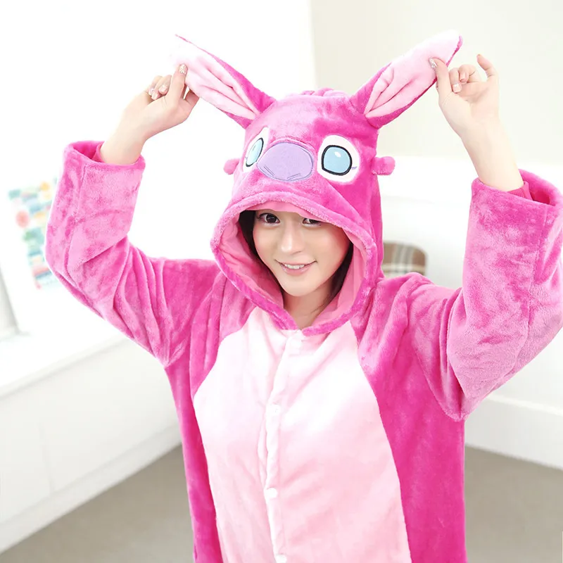 Hiver Pyjama Femme Homme Adulte Animé Cosplay Bleu Stitch Kigurumi-Rose  Rose - Cdiscount Prêt-à-Porter