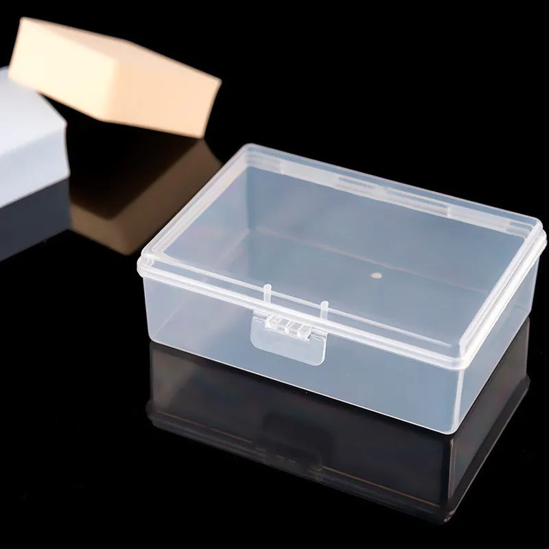 504 teile/los 9 cm x 6,5 cm x 3 cm Rechteckige Kunststoff Transparent Klar Lagerung Box Schmuck Container Fall Veranstalter karte fall LZ1833