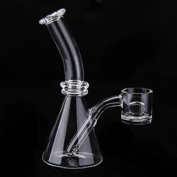 Partihandel Quartz Bägare Mini Bongs Rökning Tillbehör med tjock botten Reaktor Core Banger Nails Vattenrör Dab Rig Online på Mr Dabs