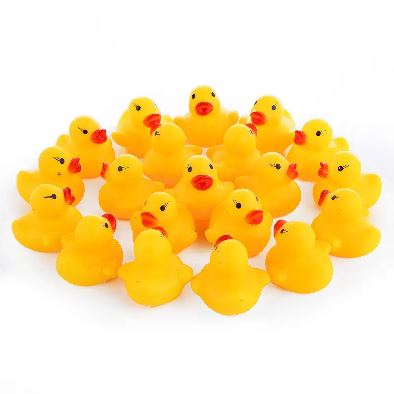 10 pièces/lot mignon bébé enfants grinçant en caoutchouc canards jouets de bain salle de bain eau jeu amusant jouer nouveau-né garçons filles jouets pour enfants