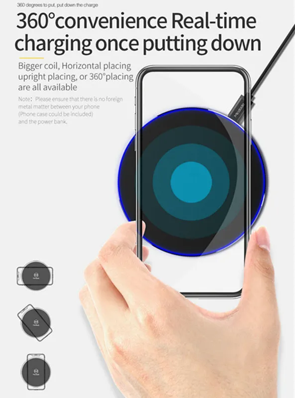 Fast Qi Wireless Charger Pad Power Ultra-tihin con bordo colorato iPhone X 8plus Samsung S8plus 8 Tutti i dispositivi abilitati Qi con scatola al dettaglio