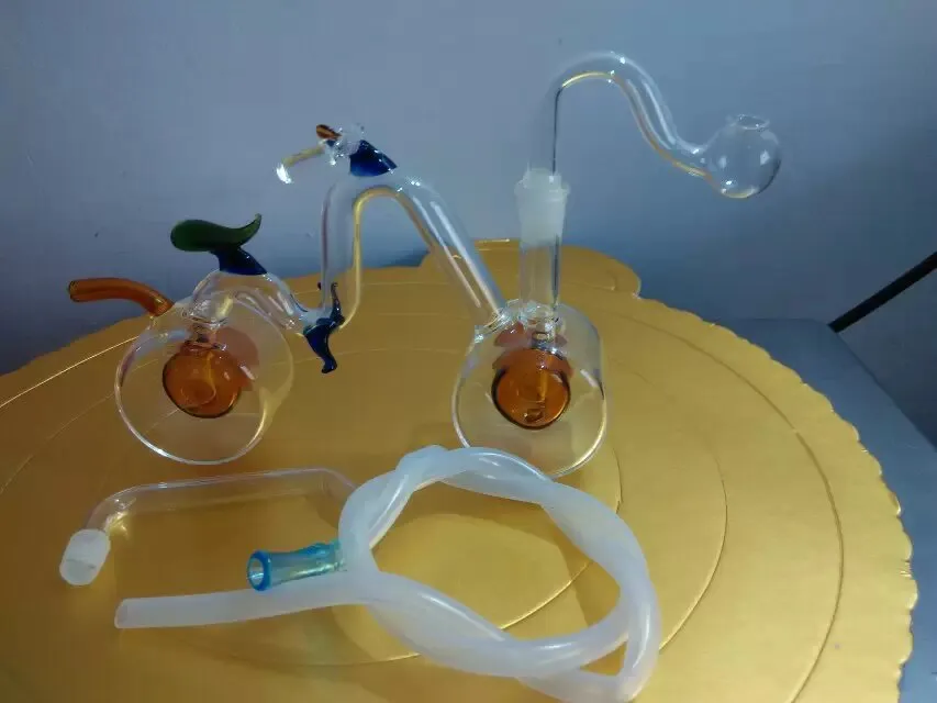 A nova bicicleta do cachimbo de água Atacado bongos Queimadores de Óleo Tubos De Tubos de Água Tubos de Vidro de Perfuração de Óleo, Frete Grátis