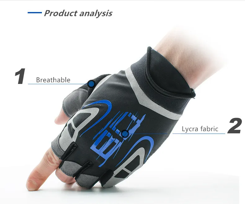 BOODUN Men's Half Finger Gym Gloves for Fitness Sports Crossfit Gloves Weight lifting Dumbbell Barbell Bodybuilding Training Gym Gloves