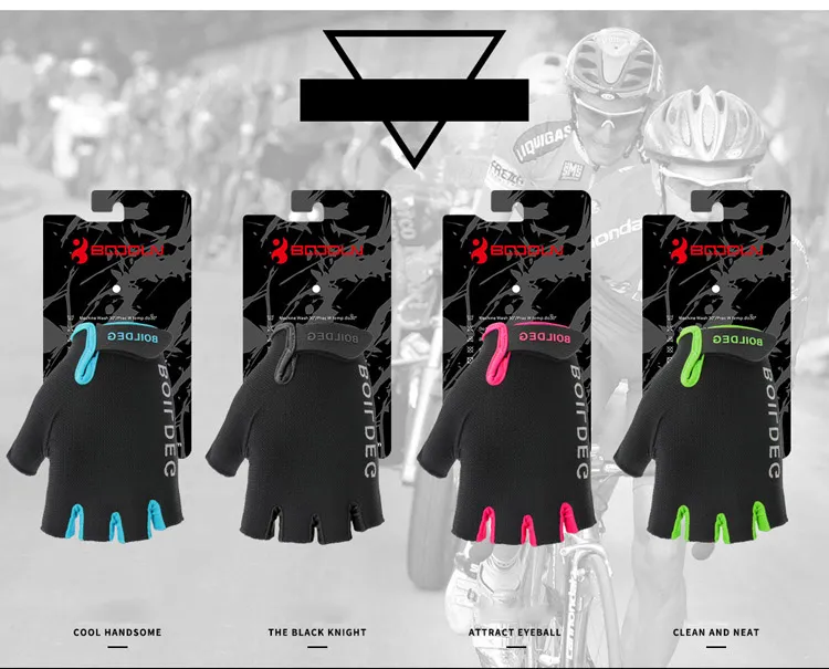 Bodun Sommar Cykla Handskar Halvfinger Crossfit Gym Fitness Handskar Sport MTB Mountain Cykel Bike Gloves för män och kvinnor