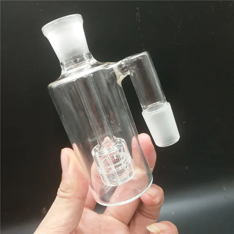 Capteur de cendres de verre de 90 degrés d'épaisseur 18mm 4.5Inch Mini Bong de verre Catchers de cendres d'épaisseur