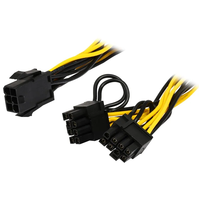 8pin / 6 Pin PCI Express do 2 x PCIe 8 6 + 2 Pin Płyta Grafika graficzna Karta wideo PCI-E GPU VGA Splitter Hub Kabel Hub 20cm 20 sztuk / partia