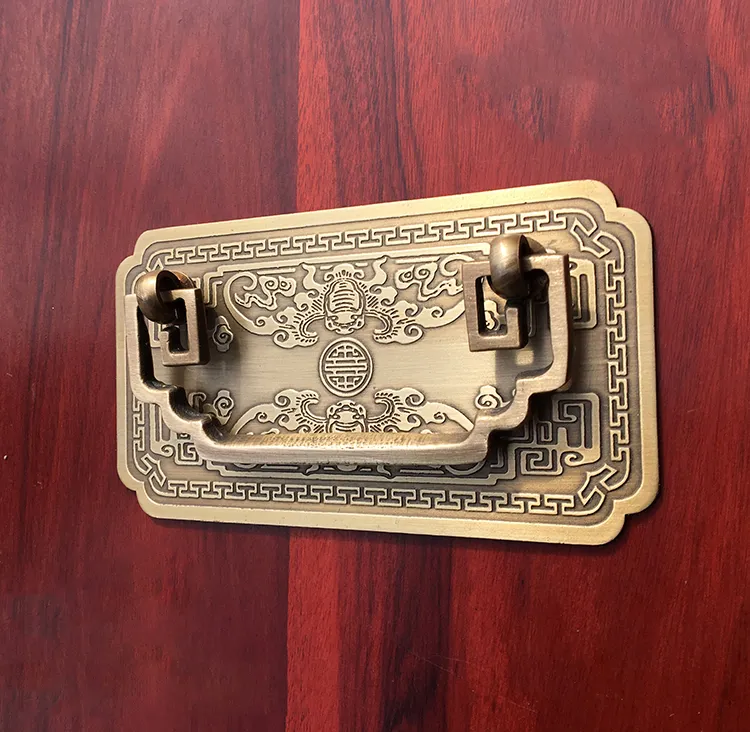 Kinesisk antik enkel låda handtag möbler dörr knopp hårdvara klassisk garderob skåp sko garderob kon vintage pull2144