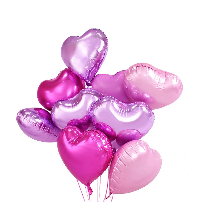 18 polegadas Coração Helium Balão rosa vermelho azul verde Purple ouro prata prata decoração Balão Escolha Color57058568