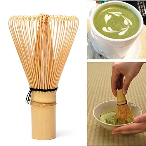Fouet Matcha Chasen en bambou naturel pour préparer l'outil de brosse Chasen en poudre de thé vert pour la cérémonie Matcha Saint Valentin