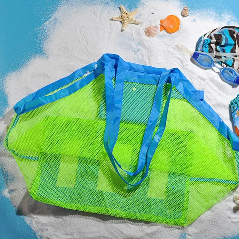 Bolsas organizadoras portátiles de alta calidad para exteriores para bebés, bolsas de playa para niños, bolsas para recibir bolsas de arena para la playa, bolsas de almacenamiento para recoger juguetes