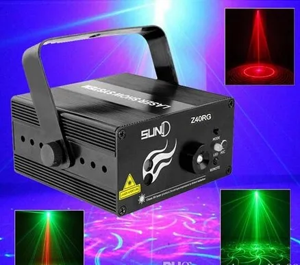 RG 3 Lens 40 Patterns Mixing Laser Projector Stage Lighting Effect Blue LED Stage Lights Show Disco DJ Party Lighting Laser flash lamp