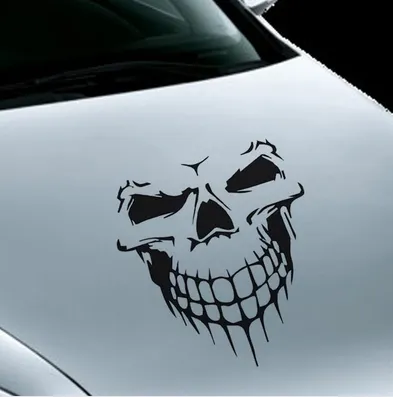 Skull Car Sticker Car Side Door Hood copertura divertente cartone Dacel Big Size Skull Spedizione gratuita da Epackage