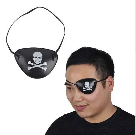 10 unids/lote capitán jack sparrow cráneo pirata ojo parche parte máscara crossbone máscaras carnaval disfraz partys niños juguete regalos