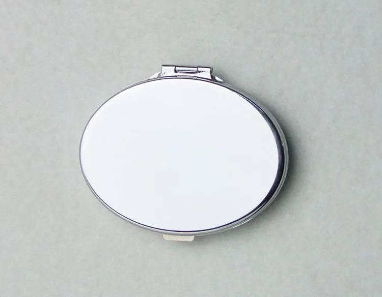 specchi trucco ovali vuoti con stampa a trasferimento termico specchio cosmetico sublimazione del colore Materiali di consumo sublimazione a trasferimento termico semilavorati