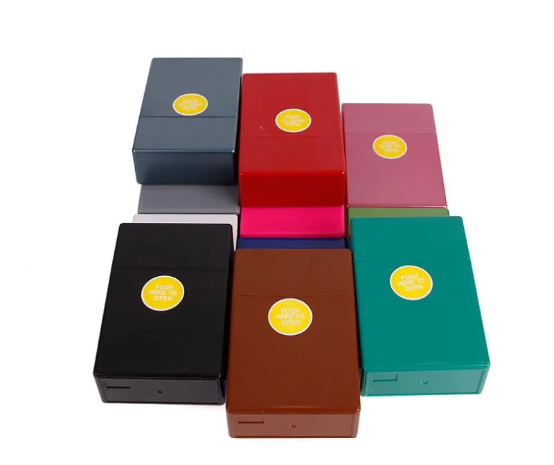 Special offer wholesale color automatic plastic cigarette case cigarette smoking spot colorful and creative personality